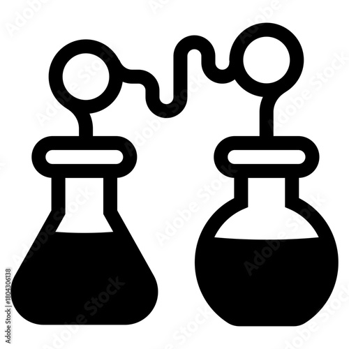 laboratory liquid glass flasks icon