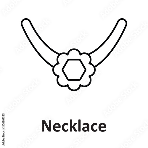 Necklace locket Vector Icon which can easily modify or edit