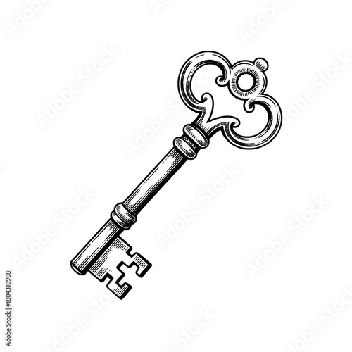 Unlock potential with vintage skeleton key design