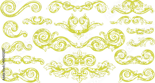 These ornate flourishes and scrolls often serve to enhance visual interest in designs, adding a touch of sophistication and creativity.