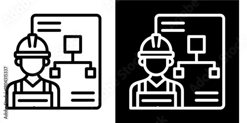 Subcontracting  Icon Set White Style Collection
