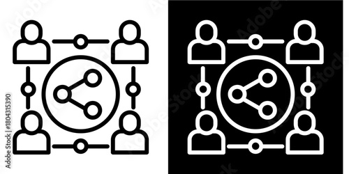 Shared Service Center  Icon Set White Style Collection
