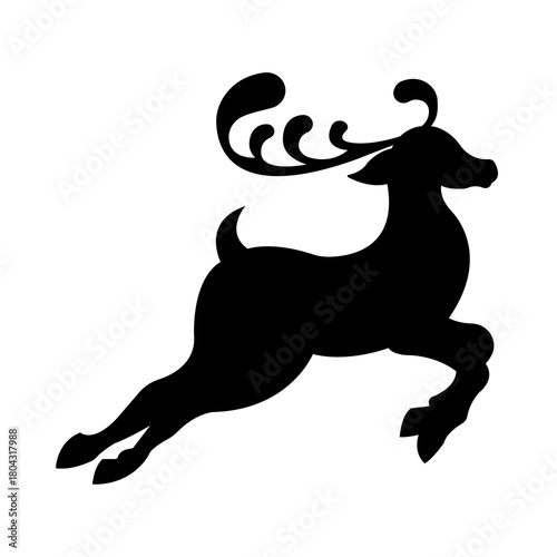 Christmas Reindeer Silhouette