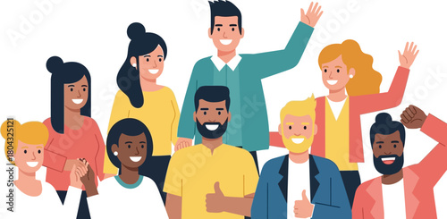 Diverse team celebrating success together in a modern and inclusive workplace