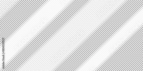 Dotted gradient vector illustration, white and black halftone background, horizontal seamless dotted lines, monochrome dots texture backdrop, retro effect. modern