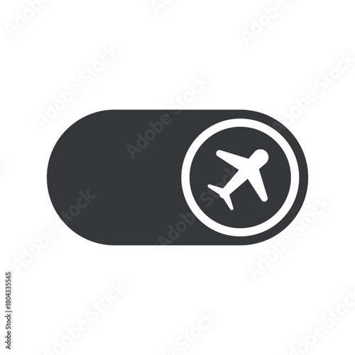 Isolated icon showing activate airplane mode, used to indicate restricted phone signal usage in specific safety-sensitive or controlled areas.