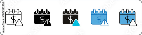 Debt Icon Pack Multistyle Editable Stroke
