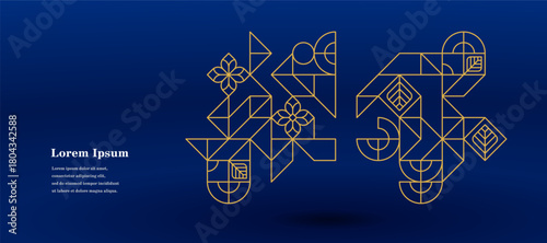 幾何学 抽象 サークル パターン 葉 テクスチャ 背景