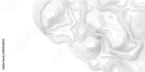 Minimal vector topo paper lines Topographic contour lines grid map seamless pattern. Abstract topography pattern seamless lines sea map modern design white background. Terrain map contours swirl grid.