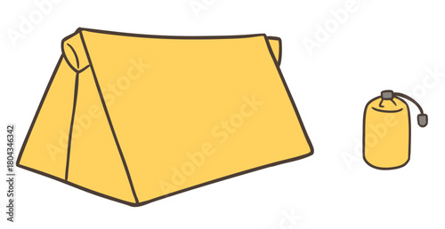 緊急時のシェルター、登山用ツェルトと収納袋