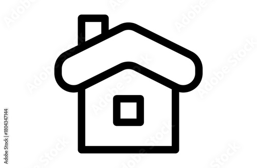 雪景色の家のシンプルなベクターアイコン