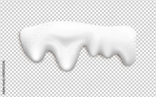 Vector realistic snowdrifts border on transparent background with shadow. 3d snow cap, snow pile frame for game object, app, frozen decoration.