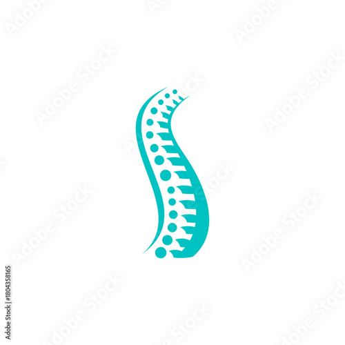 Simple spine diagnostic vector illustration
