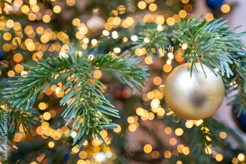Weihnachten Tannen Zweig mit Licht