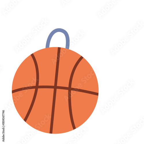 Basketball icon, suitable for PE lessons, sports education, or illustrating teamwork, fitness, and physical activity in schools.