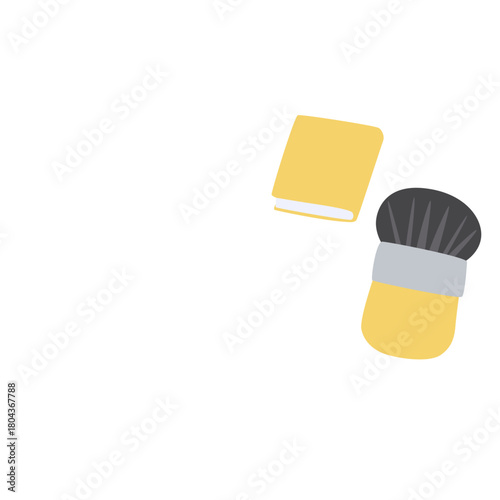 Paintbrush and sticky note icon, ideal for creative reminders, art class notes, or educational brainstorming visuals.