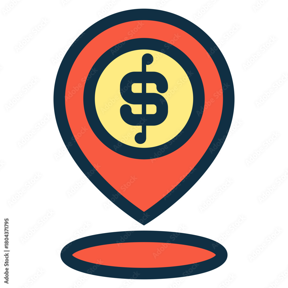 Obraz premium location strategy icon