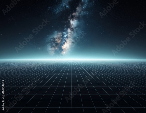 Abstract 3D Sparse Wireframe Grid Background Minimalist Tech Design