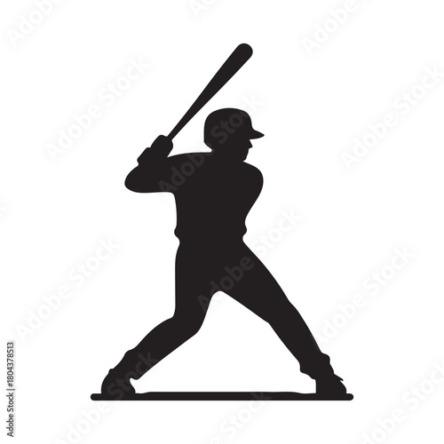 batter warming up vector silhouette clip art logo design illustration. abstract batter icon set collections