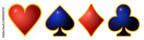 Suit deck of playing cards. Vector illustration.