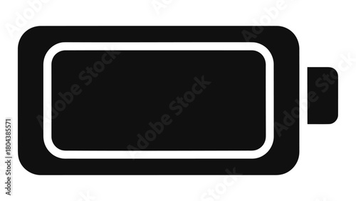 Empty mobile device battery icon representing low power, charging need, energy depletion, and critical power status