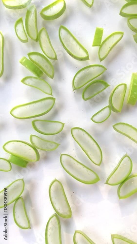 fresh aloevera white background