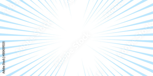 Blue background with Glowing Sunburst and Dynamic Light Rays.Manga-style speed frame design on a transparent background. retro vintage backdrop in square format.
