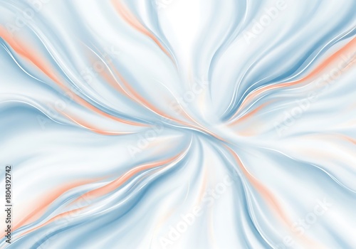 Abstract swirling light blue and orange marble texture background