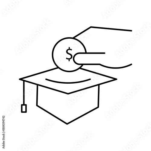 college savings icon on white background