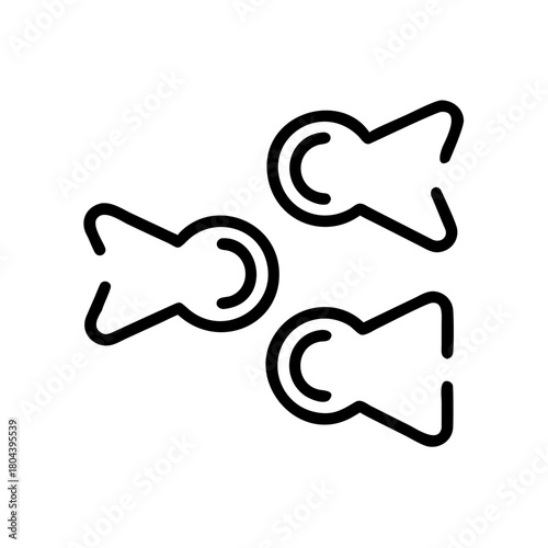 Three minimalist fish swimming together evokes marine life, clean design, and ocean conservation, perfect for branding, logos, or educational materials