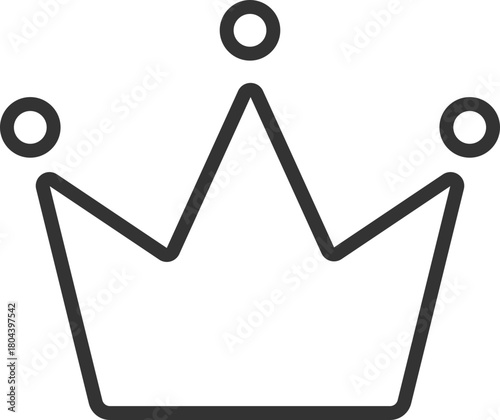 Black crown outline icon for premium status
