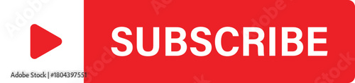 Subscribe button with play symbol on white