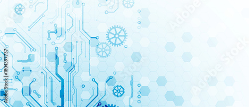 Technology abstract background. Hand drawn vector.