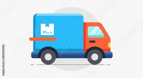 Cartoon delivery truck illustration symbolizing dispatch services and supply chain logistics