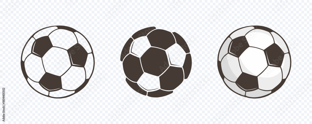 Naklejka premium Set of baseball ball vector. baseball ball logo vector. Outline, silhouette and flat vector ball