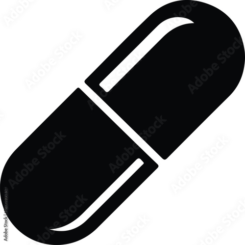 Illustration capsule pill antibiotic medicine health medical silhouette vector