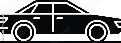  Car silhouette side view white