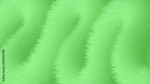 Abstract Digital Fluffy Fur Texture Background in soft green