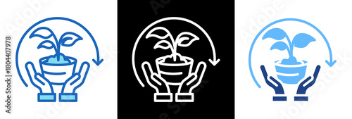 Sustainable Agriculture tripplestyle icon