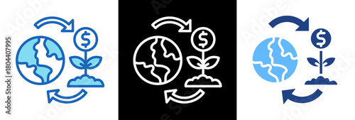 Circular Economy tripplestyle icon
