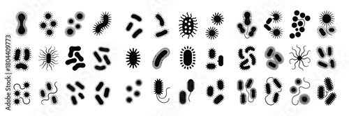 Diverse bacteria collection isolated representing microbiology research