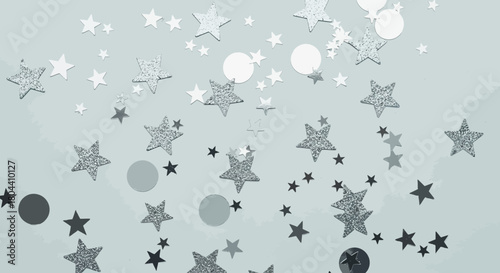 Silver stars and dots background, perfect for celebrations and holiday designs