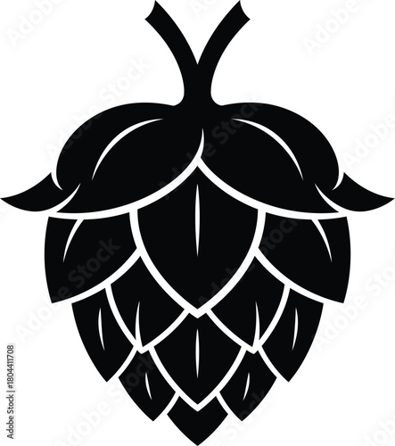 Hop cone beer ingredient botanical vector