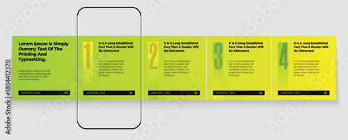 Set of LinkedIn carousel post, social media Instagram carousel post, modern and editable business carousel template design