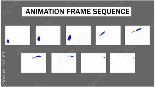 Hand-Drawn blue Liquid Splash and Fluid Flow Animation on Green Screen. Dynamic 2D Cartoon Wipe Transition Effect. Chroma Key VFX Element Overlay.