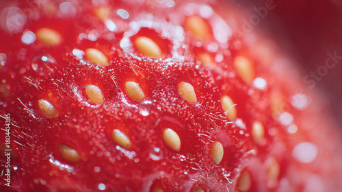 苺表面の種と繊毛の世界 ― 超マクロで見るミクロの果実景