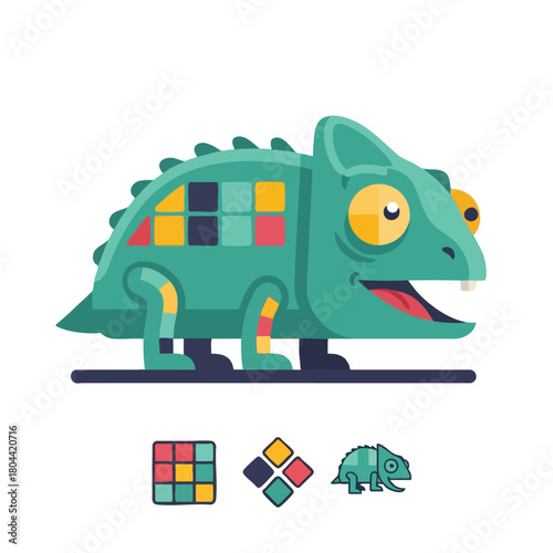 Colorful Cartoon Dinosaur Puzzle Toy
