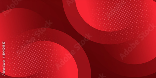 Polka dot pop art halftone pattern. Red dots on orange background