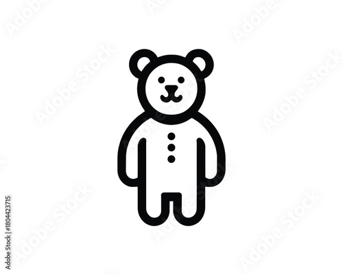 Teddy bear outline icon symbol