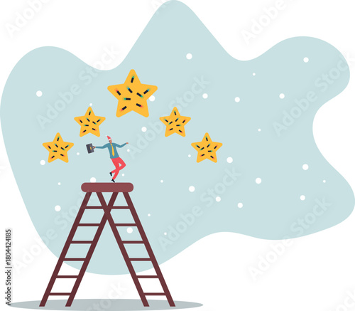 customer satisfaction, comment or giving product review, best reputation or ranking, assessment, excellent award .about a man and his life.